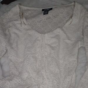 Chico's Ivory Lace Blouse